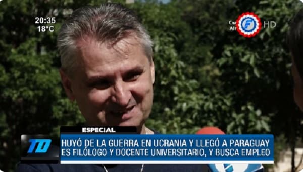 Docente ucraniano huye de la guerra, llega a Paraguay y ahora busca empleo