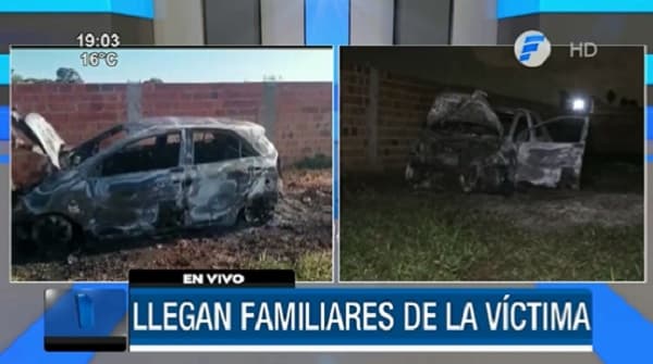 Hallan cuerpo dentro de un auto calcinado en Capiatá