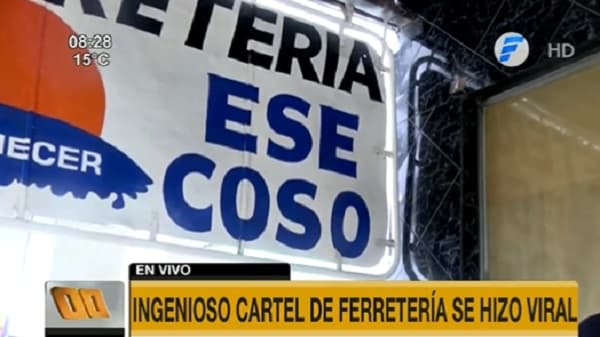 “Ferretería ese coso”: Propietario explica el porqué del nombre