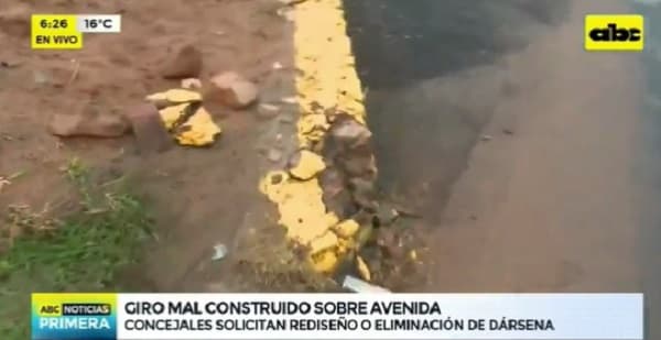 “Giro mal construido” sufre daño a poco de ser habilitado