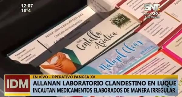 Allanan laboratorio “clandestino” en Luque