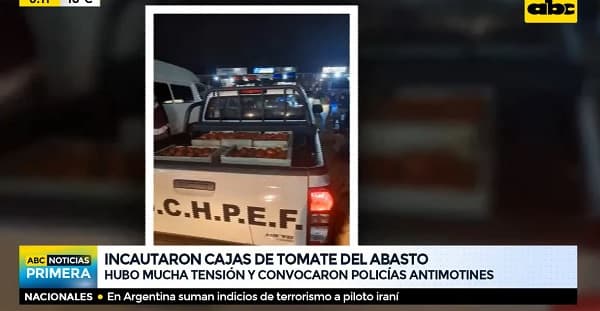 Incautan decenas de cajas de tomates de contrabando en el Abasto