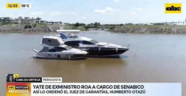 Juez ordena inmovilización de yate perteneciente a exministro de la SEN