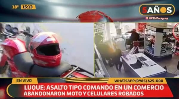 Delincuentes se alzan con teléfonos celulares por valor de G. 10 millones en comercio