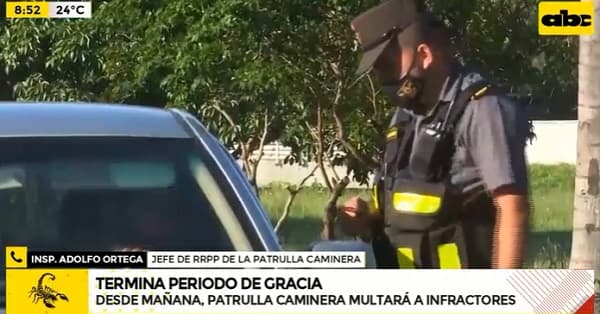 Caminera multará por habilitaciones vencidas desde este sábado