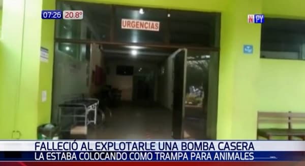 Hombre muere víctima de explosivo elaborado para cazar