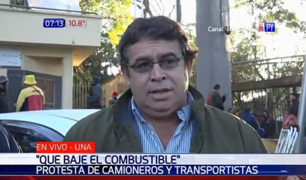 Camioneros y transportistas siguen manifestándose en San Lorenzo