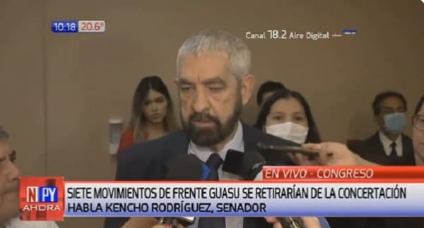 Movimientos de Frente Guasu se abrirán de la Concertación, según Kencho