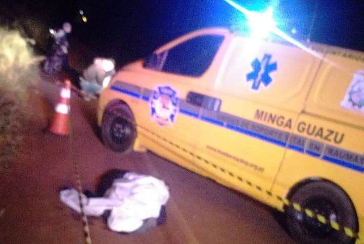 Peatón fallece tras ser arrollado en Minga Guazú