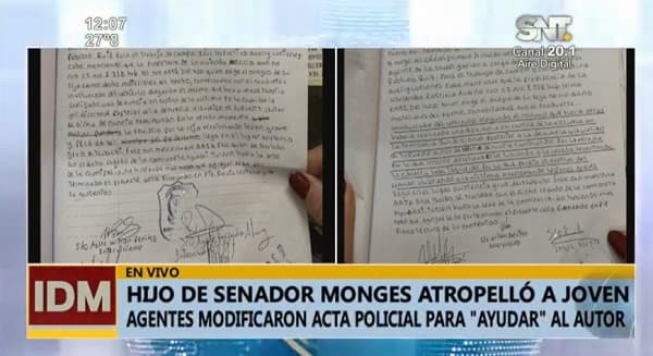Surgen dos actas con versiones distintas en el caso del hijo de Monges