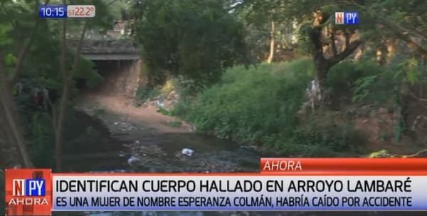 Cuerpo hallado en arroyo Lambaré pertenece a mujer de 76 años, confirma fiscala
