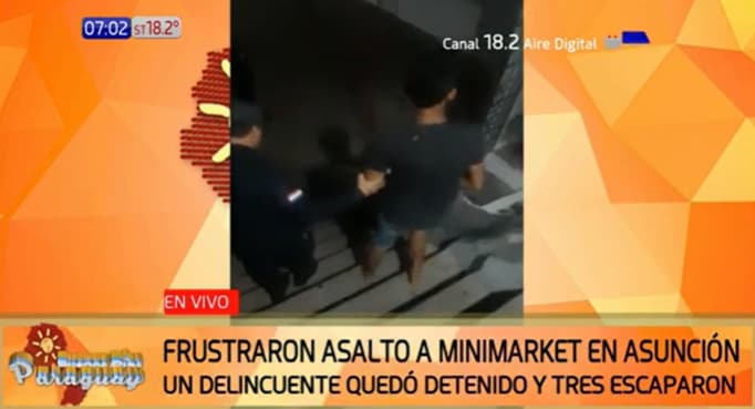Policía frustra asalto a minimarket en Asunción