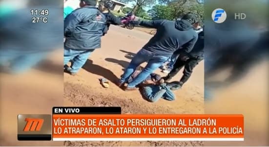 Víctimas de asalto detienen a “ladrón” en Minga Guazú