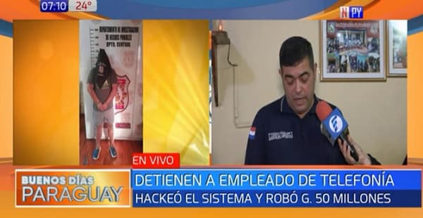 Detienen a sospechoso de hackear sistema de telefónica y robar G. 55 millones
