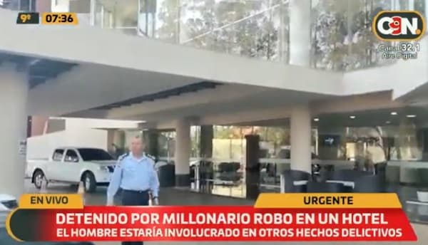 Detienen a sospechoso de asalto a hotel Gran Nobile