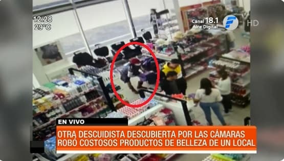 Descuidista se lleva costosos productos de tienda en San Lorenzo