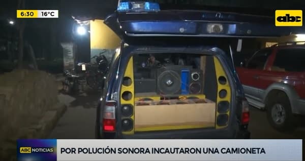 Demoran a joven e incautan camioneta por polución sonora