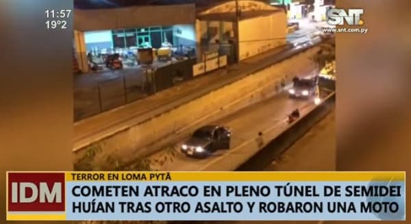 Policía busca identificar a delincuentes que generaron zozobra en el túnel Semidei