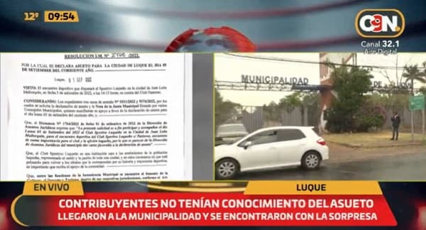 Contribuyentes hallan comuna luqueña cerrada por asueto