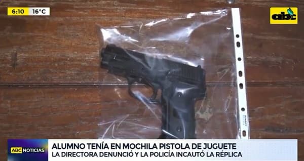 Estudiante con pistola de juguete causa susto en colegio