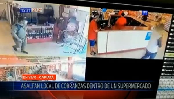 Delincuentes irrumpen en supermercado y se llevan dinero de local de cobranzas
