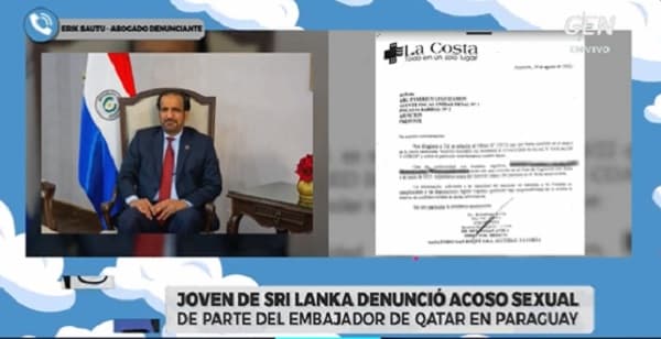 Joven de Sri Lanka denuncia por abuso sexual a embajador de Qatar en Paraguay