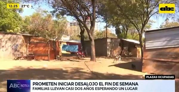 Familias desocuparán plazas del microcentro el fin de semana, según Municipalidad