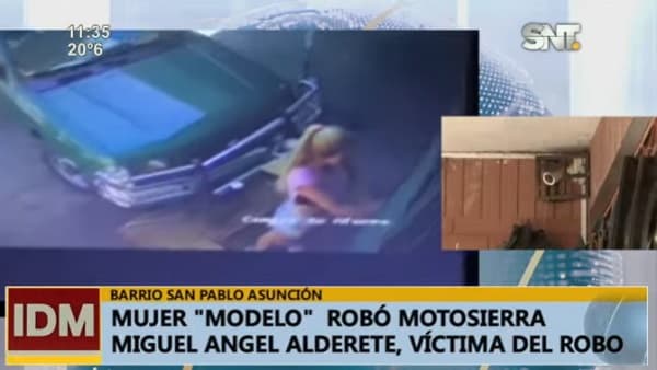 Denuncian que “modelo” se robó una motosierra de taller mecánico