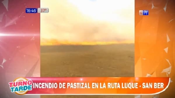 Reportan incendio forestal en cercanías de la ruta Luque - San Bernardino