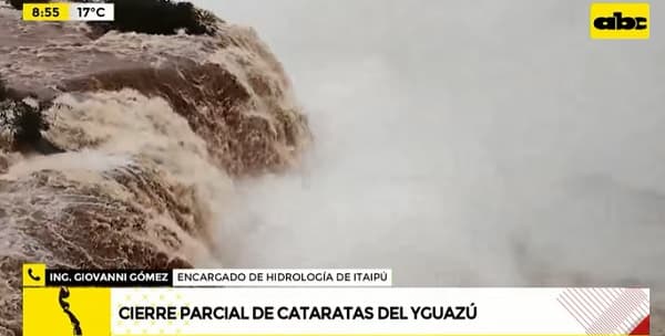 Reportan cierre parcial de las Cataratas de Iguazú