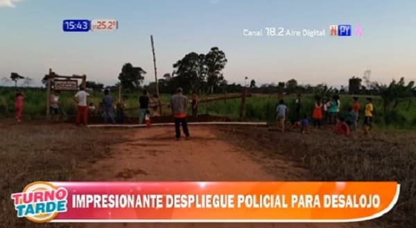 400 policías desalojan a 80 indígenas en estancia de Caaguazú