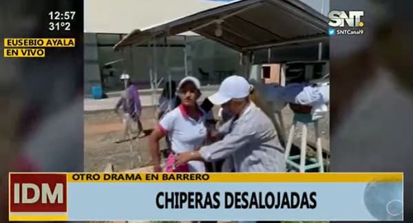 Chiperas se encadenan como protesta tras desalojo en Eusebio Ayala