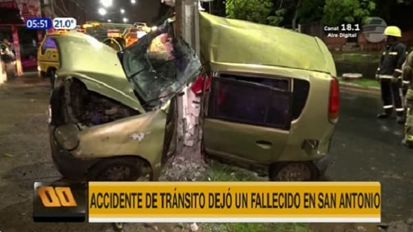 Conductor muere tras chocar violentamente contra columna en San Antonio