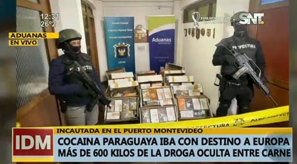 Presumen que droga incautada con carne paraguaya iba a Bélgica