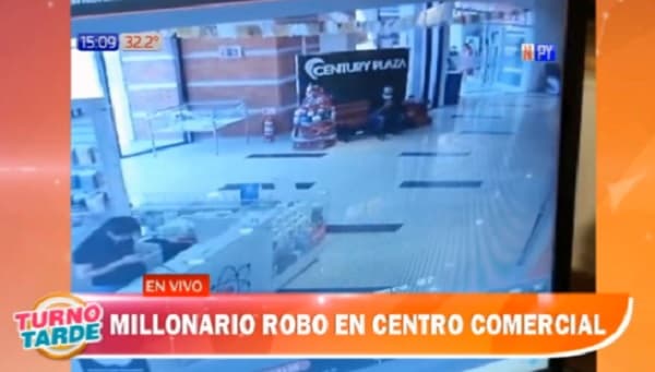 Solitario delincuente roba G. 112 millones a funcionarios dentro local comercial