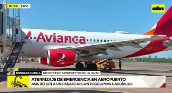 Avión realiza aterrizaje forzoso en el Silvio Pettirossi tras problema cardíaco de pasajero