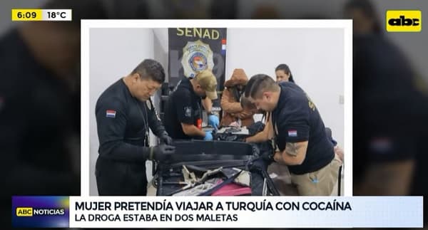 Mujer a punto de viajar cae con cocaína en maletas