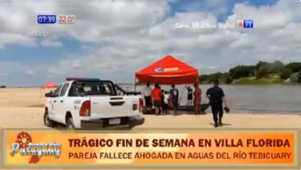 Pareja muere ahogada en el río Tebicuary en Villa Florida