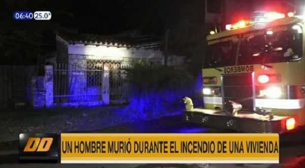 Hombre muere calcinado en su vivienda en Asunción