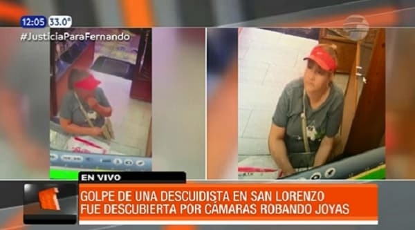 Cámaras captan a mujer descuidista robando joyas en local de San Lorenzo
