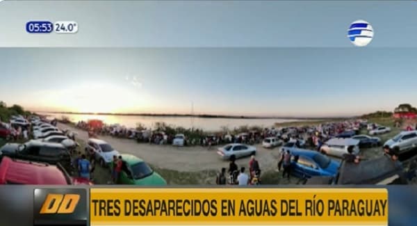Reportan tres jóvenes desaparecidos en aguas del río Paraguay