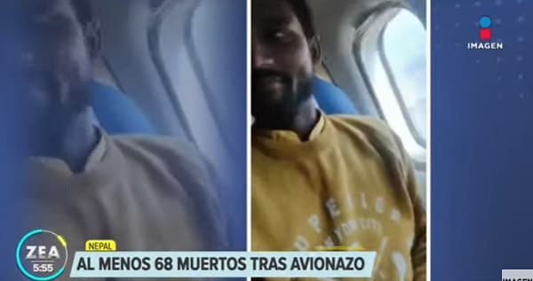 Pasajero graba momento en que avión se estrella en Nepal