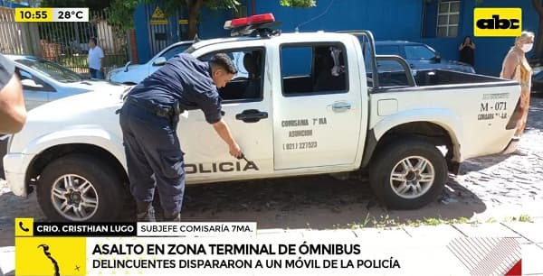 Reportan asalto y tiroteo en zona de la estación de buses de Asunción