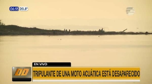 Buscan a hombre que cayó de moto acuática al río Paraguay
