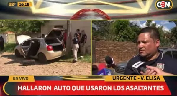 Hallan vehículo utilizado en asalto a distribuidora de combustible