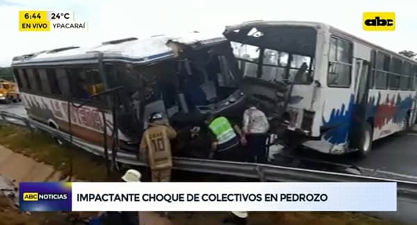 Choque entre buses en Pedrozo deja cinco heridos