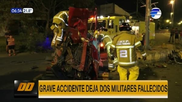 Dos militares mueren en choque sobre la Transchaco