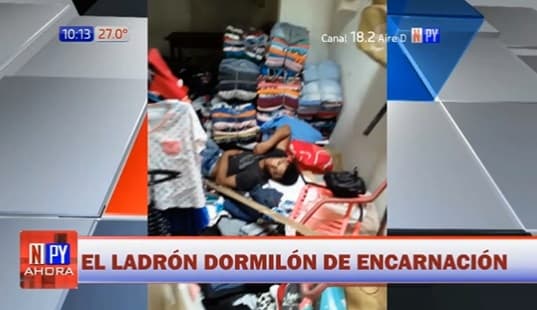 Hombre ingresa para robar y se queda dormido en tienda de ropas