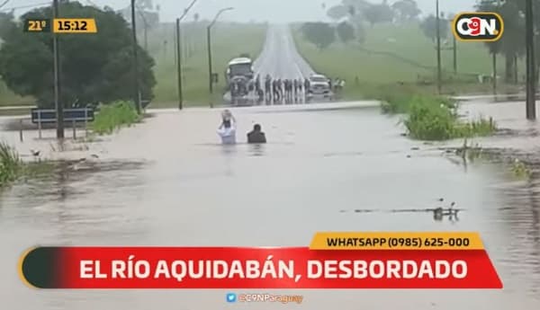 Bella Vista Norte queda aislada por el desborde del río Aquidabán