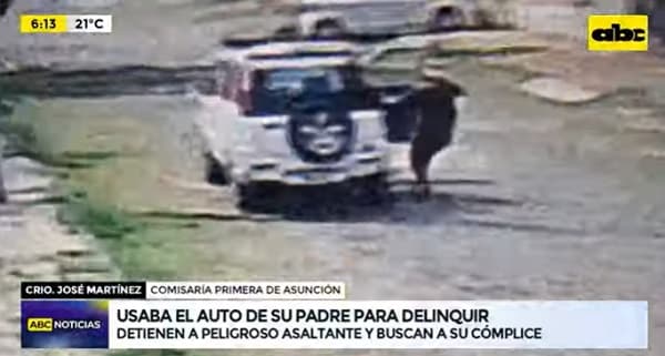Detienen a hombre sospechoso de asaltar usando vehículo de su padre